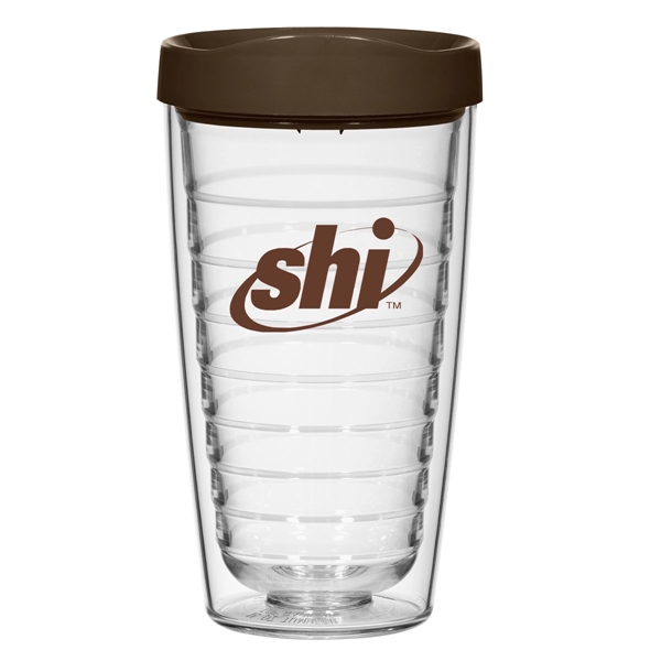 16 Oz. Hydro Double Wall Tumbler With Lid. Double Wall Construction... from ASI 61125 Hit Promotional Products / Hit®