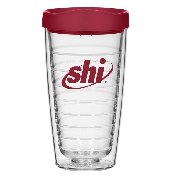 16 Oz. Hydro Double Wall Tumbler With Lid. Double Wall Construction... from ASI 61125 Hit Promotional Products / Hit®