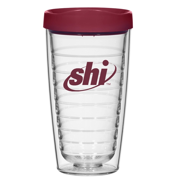 16 Oz. Hydro Double Wall Tumbler With Lid. Double Wall Construction... from ASI 61125 Hit Promotional Products / Hit®