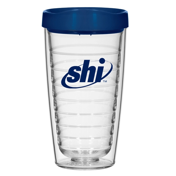 16 Oz. Hydro Double Wall Tumbler With Lid. Double Wall Construction... from ASI 61125 Hit Promotional Products / Hit®
