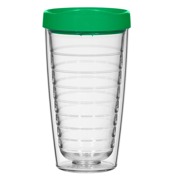 16 Oz. Hydro Double Wall Tumbler With Lid. Double Wall Construction... from ASI 61125 Hit Promotional Products / Hit®