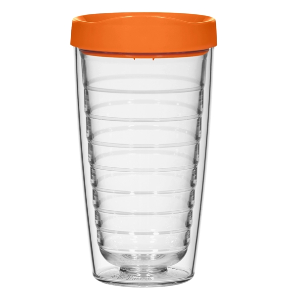 16 Oz. Hydro Double Wall Tumbler With Lid. Double Wall Construction... from ASI 61125 Hit Promotional Products / Hit®