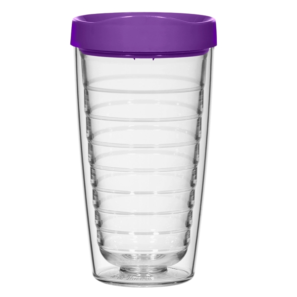 16 Oz. Hydro Double Wall Tumbler With Lid. Double Wall Construction... from ASI 61125 Hit Promotional Products / Hit®