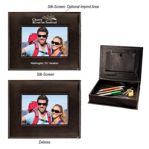 Photo and Memory Box.  Leatherette Box Holds Photos or Other... from ASI 61125 Hit Promotional Products / Hit®