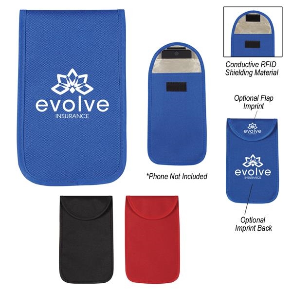 Cellphone case with RFID protection, made of 600-denier polyester.... from ASI 61125 Hit Promotional Products / Hit®