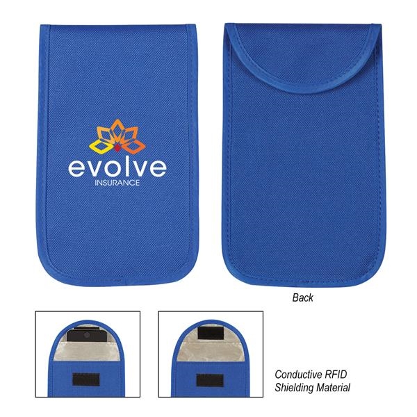 Cellphone case with RFID protection, made of 600-denier polyester.... from ASI 61125 Hit Promotional Products / Hit®