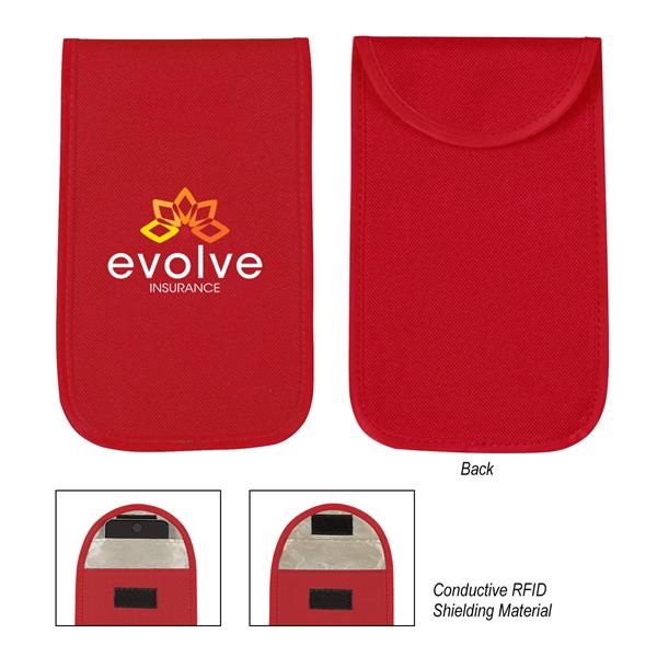 Cellphone case with RFID protection, made of 600-denier polyester.... from ASI 61125 Hit Promotional Products / Hit®