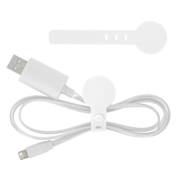 Adjustable silicone cable tie for keeping things like cords and earbuds... from ASI 61125 Hit Promotional Products / Hit®