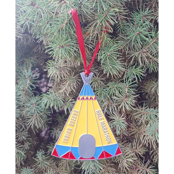 2" color printed custom metal ornaments.... from ASI 92531 Unique Custom Products / UCP