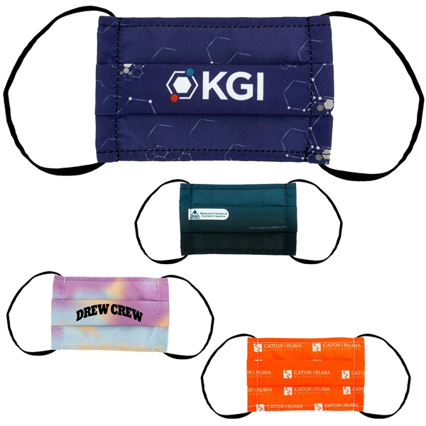 Children's Single Pleated Full Color Fabric Face Mask... from ASI 30208 A P Specialties / AP Specialties