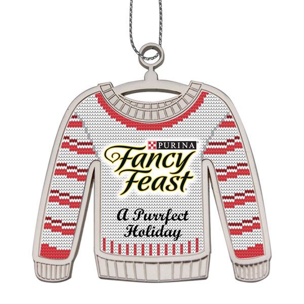 2.5" die cast zinc alloy Christmas ugly sweater two-sided hanging ornament.... from ASI 52263 EMT / EMT EMT EASY