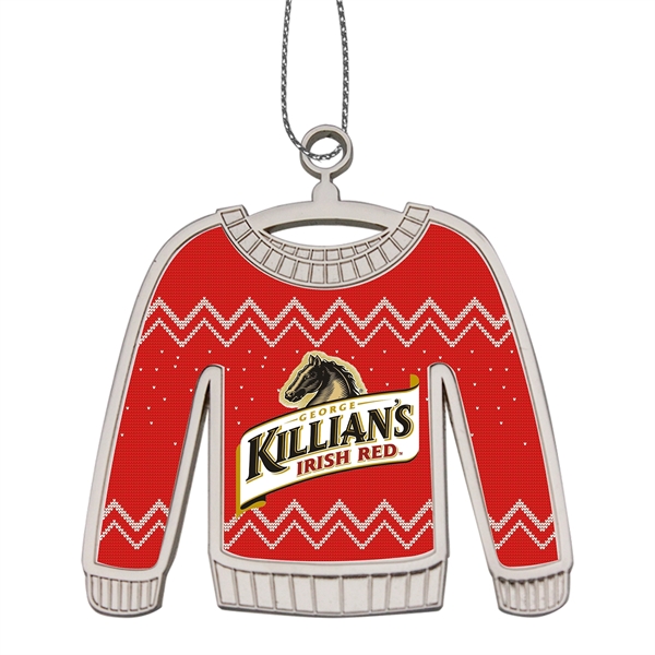 2.5" die cast zinc alloy Christmas ugly sweater two-sided hanging ornament.... from ASI 52263 EMT / EMT EMT EASY