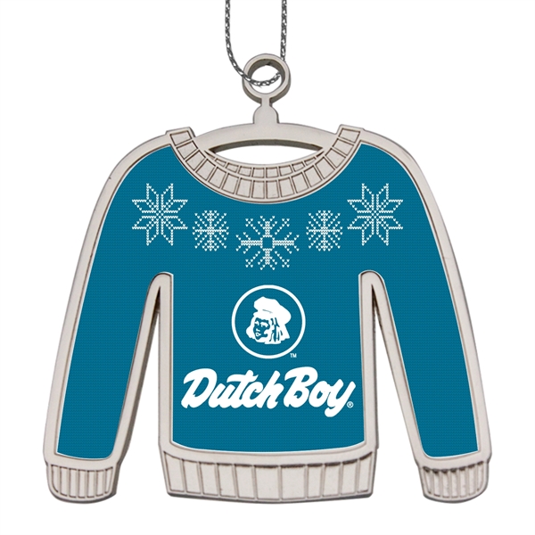 2.5" die cast zinc alloy Christmas ugly sweater two-sided hanging ornament.... from ASI 52263 EMT / EMT EMT EASY