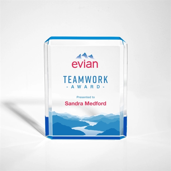 Acrylic award with ice blue mirrored reflector. Let your message POP... from ASI 84592 St Regis Group / R S Owens & Co Inc