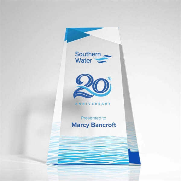 Acrylic award with ice blue mirrored reflector. Let your message POP... from ASI 84592 St Regis Group / R S Owens & Co Inc