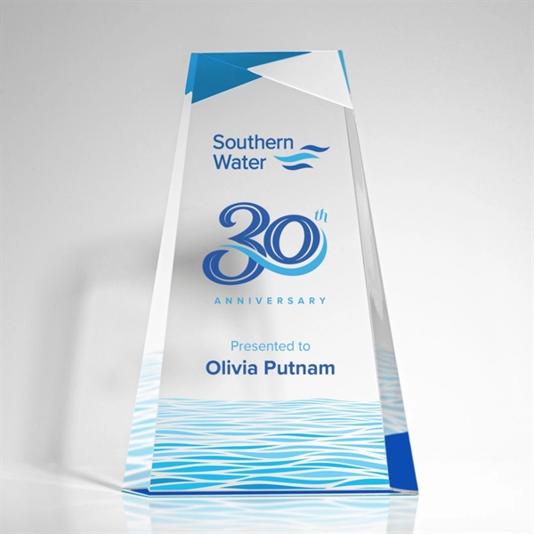 Acrylic award with ice blue mirrored reflector. Let your message POP... from ASI 84592 St Regis Group / R S Owens & Co Inc