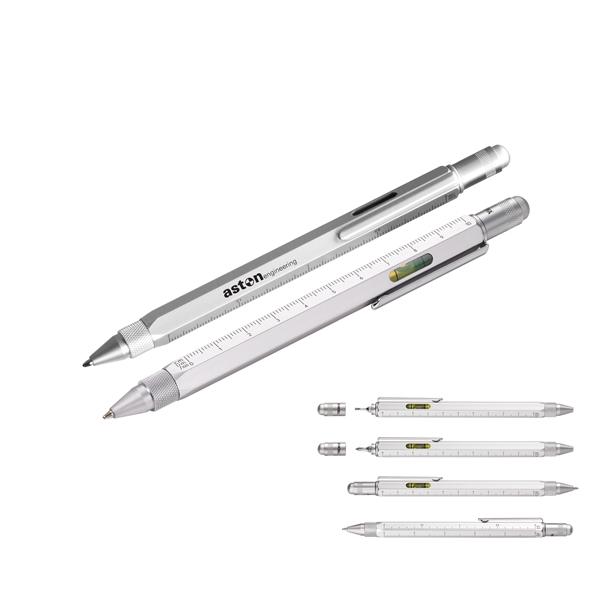 Multi function brass ballpoint pen with 4 different metric ratios.... from ASI 62820 International Merch Concepts / IMC