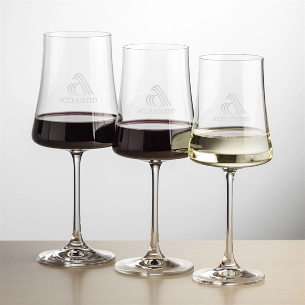 The elegant stem and wide flat bowl of the Dakota wine... from ASI 84592 St Regis Group