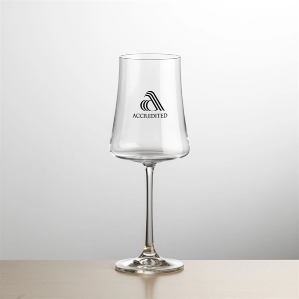 The elegant stem and wide flat bowl of the Dakota wine... from ASI 84592 St Regis Group