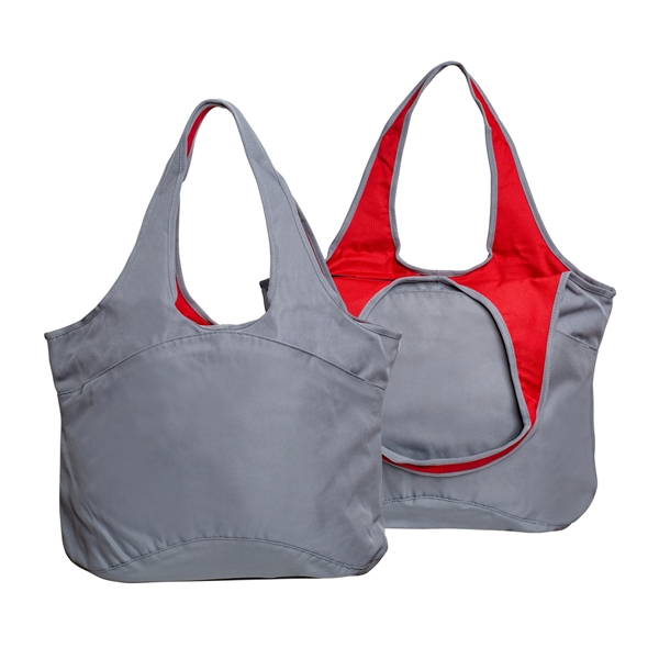 20" x 13" x 6" tote bag with zippered top, multiple... from ASI 76730 Peerless Umbrella Co Inc / Threads By Peerless