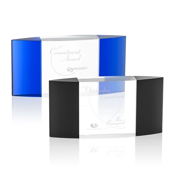 Beautiful optical crystal award with black side accents.... from ASI 84592 St Regis Group / St Regis