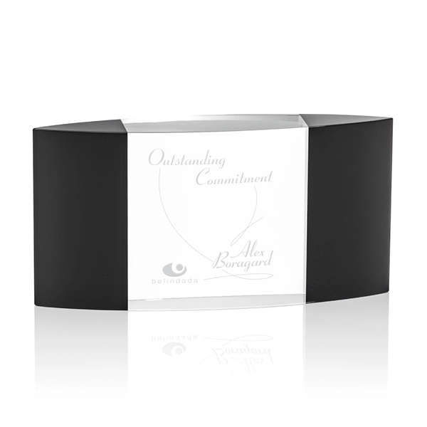 Beautiful optical crystal award with black side accents.... from ASI 84592 St Regis Group / St Regis