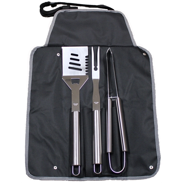 4- piece stainless steel BBQ tool set with an apron.... from ASI 36988 Artek USA Inc / Artek™