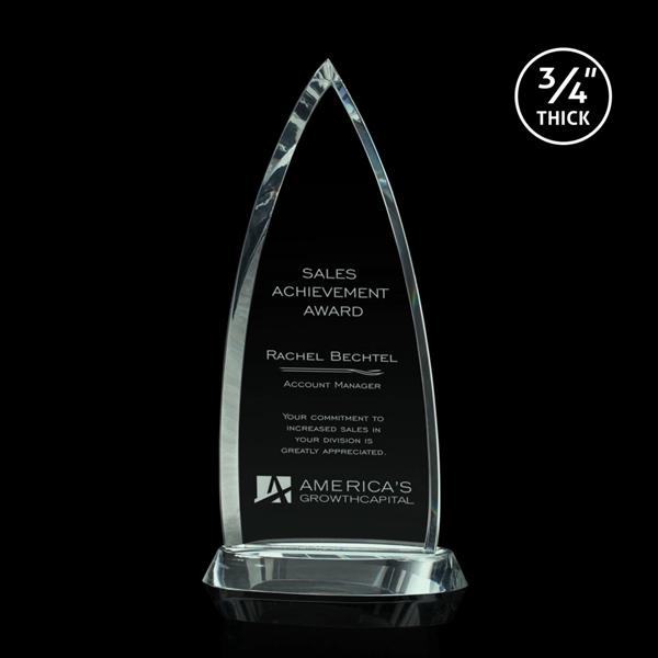 The Bullet award is a gently curved, beveled peak in jade... from ASI 84592 St Regis Group / St Regis