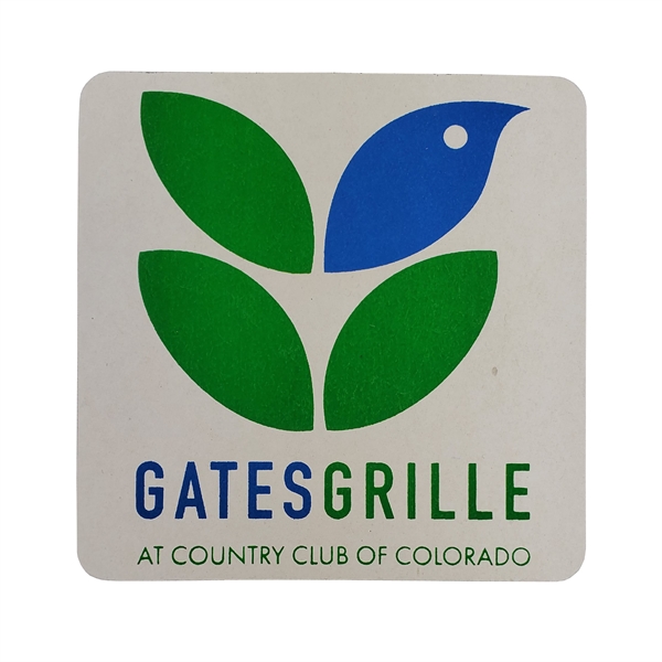 Pulp board coasters 4" square spot colors... from ASI 93520 Ventura Inc