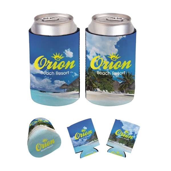 Full color can holder that folds flat for easy storage.... from ASI 61125 Hit Promotional Products / Hit®