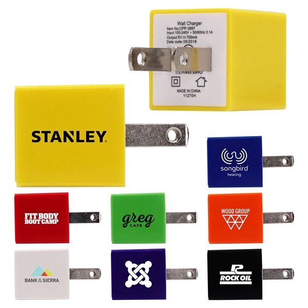 UL Square USB Wall Charger... from ASI 30208 A P Specialties / AP Specialties