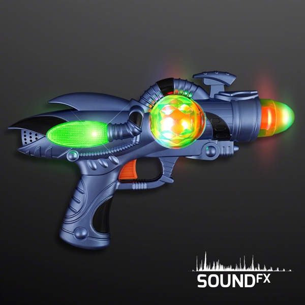 Space Sounds Light Up Gun Toy; Blank and Printed Pricing... from ASI 34194 ALightPromos