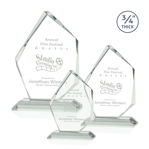 The Mercer 3/4" thick Jade Crystal award features an deep interchanging... from ASI 84592 St Regis Group / St Regis