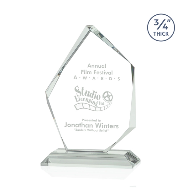 The Mercer 3/4" thick Jade Crystal award features an deep interchanging... from ASI 84592 St Regis Group / St Regis