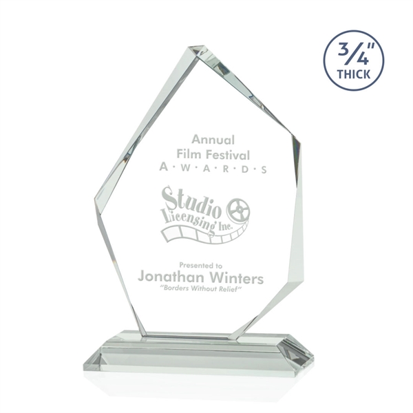 The Mercer 3/4" thick Jade Crystal award features an deep interchanging... from ASI 84592 St Regis Group / St Regis