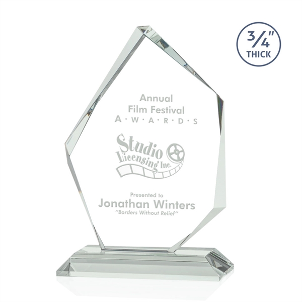 The Mercer 3/4" thick Jade Crystal award features an deep interchanging... from ASI 84592 St Regis Group / St Regis