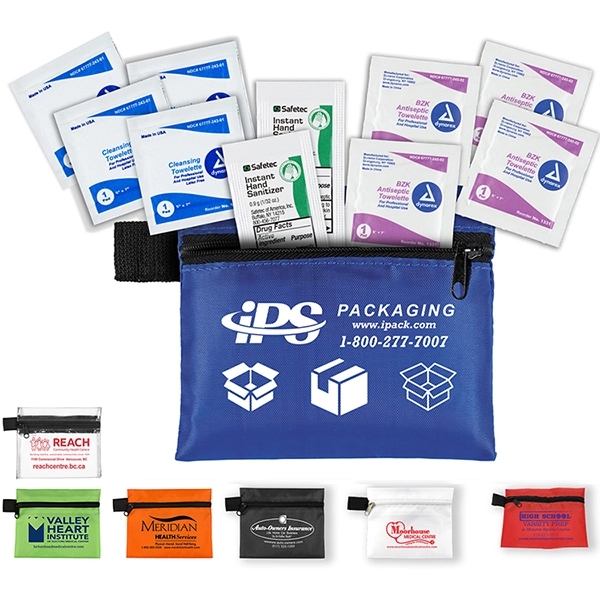 5" x 4 1/4" polyester and vinyl zippered pouch with 10-piece... from ASI 62660 Innovation Line