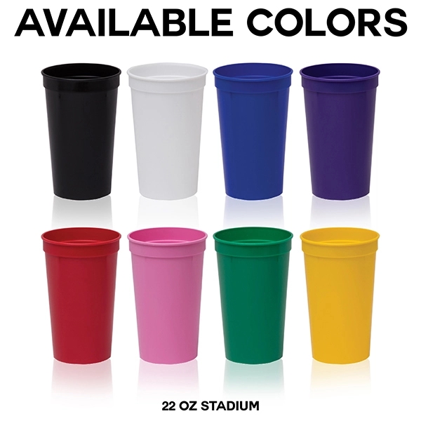 22 oz. USA-Made, Colored Stadium Cups are the perfect marketing tool... from ASI 80060 VisionUSA