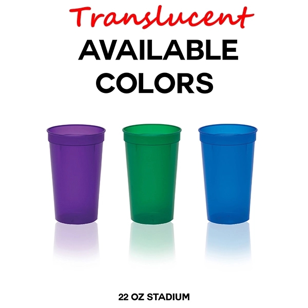 22 oz. USA-Made, Colored Stadium Cups are the perfect marketing tool... from ASI 80060 VisionUSA