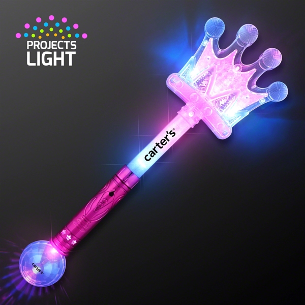 17.2" Light Up Toy Crown Wand; Blank and Print Pricing... from ASI 34194 ALightPromos