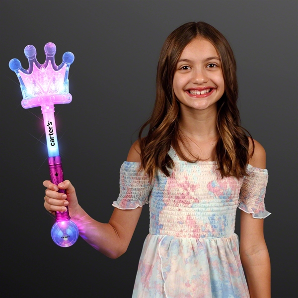 17.2" Light Up Toy Crown Wand; Blank and Print Pricing... from ASI 34194 ALightPromos