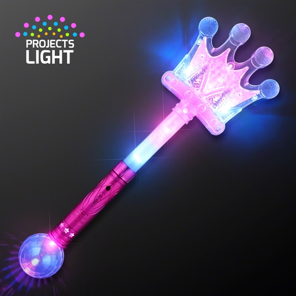 17.2" Light Up Toy Crown Wand; Blank and Print Pricing... from ASI 34194 ALightPromos