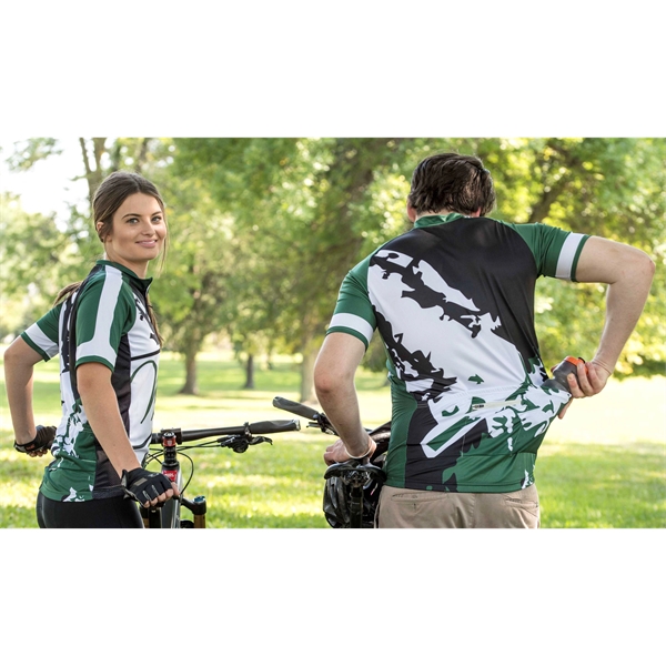 Breathable, moisture-wicking fully sublimated cycling jersey made of polyester with 3... from ASI 72657 Active Life Promo / Active Life Promo