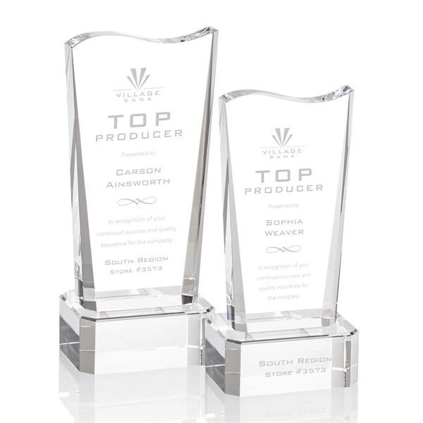 The Violetta Optical Crystal Award on Base features our freestanding Violetta... from ASI 84592 St Regis Group / St Regis