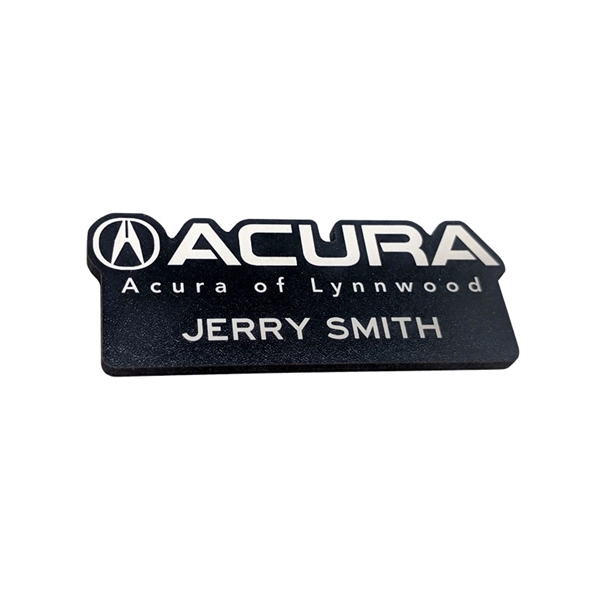 1/8" thick recycled wood name badge with a full color UV... from ASI 72521 Morris Magnets