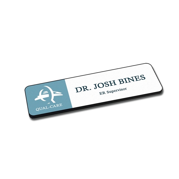 1/8" thick recycled wood name badge with a full color UV... from ASI 72521 Morris Magnets