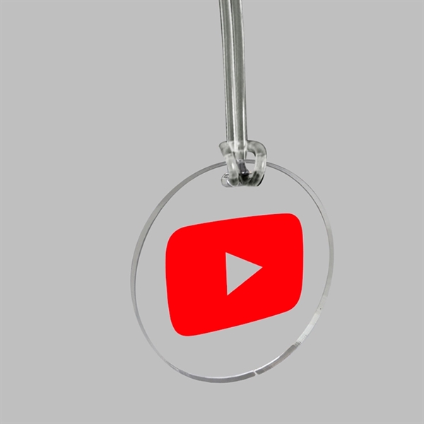 Luggage bag tag made from 1/4" acrylic with a 6" clear... from ASI 72521 Morris Magnets / Laser Cuts