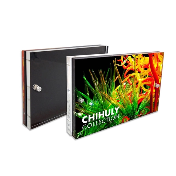 3/4" thick acrylic desk plaque picture frames.... from ASI 72521 Morris Magnets / Laser Cuts