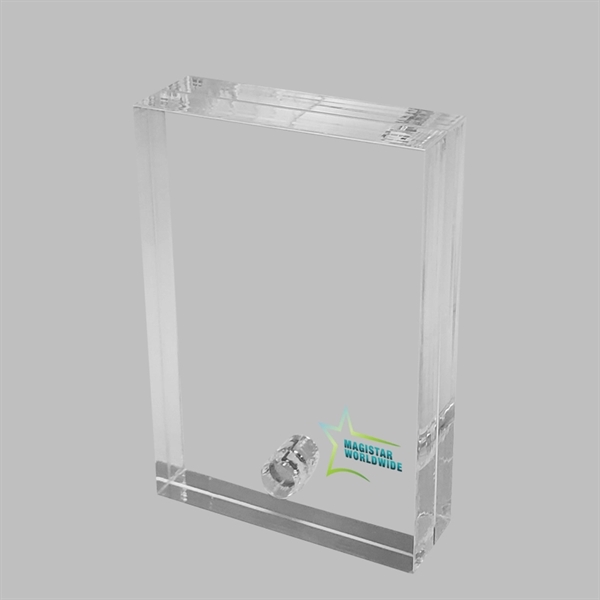 Clear acrylic block frames with vibrant UV color graphics.... from ASI 72521 Morris Magnets / Laser Cuts
