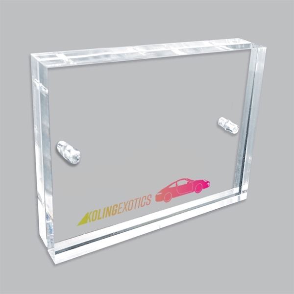 Clear acrylic block frames with vibrant UV color graphics.... from ASI 72521 Morris Magnets / Laser Cuts